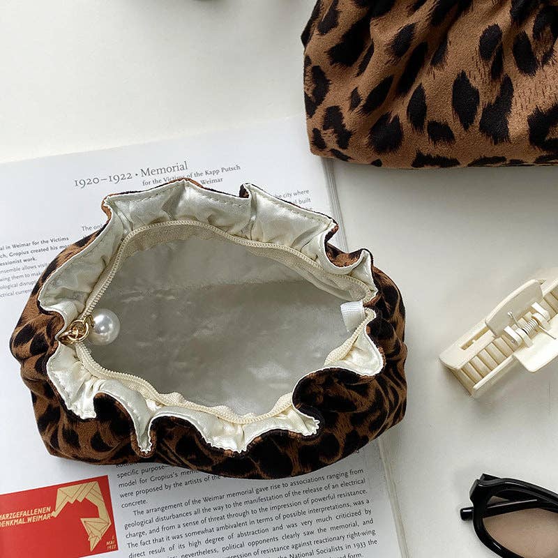 Dipped Shop - Vente Trousses de maquillage/cosmétique - Trousse de maquillage vintage à imprimé léopard DPCB32