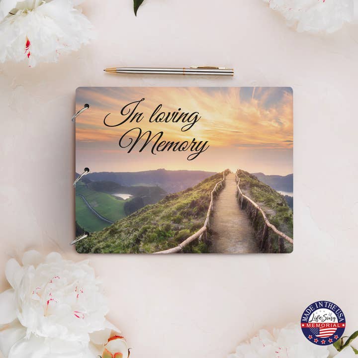 LifeSong Milestones - Wholesale Guest Book - In Loving Memory Nature-Inspired Bereavement Guest Book1