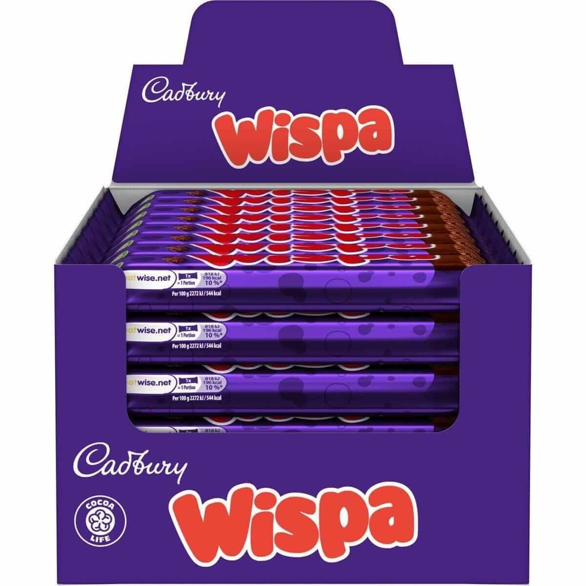 Global Bite Co - Wholesale Chocolate - Cadbury Wispa Chocolate Bar 48pck x 36g (Ireland)2