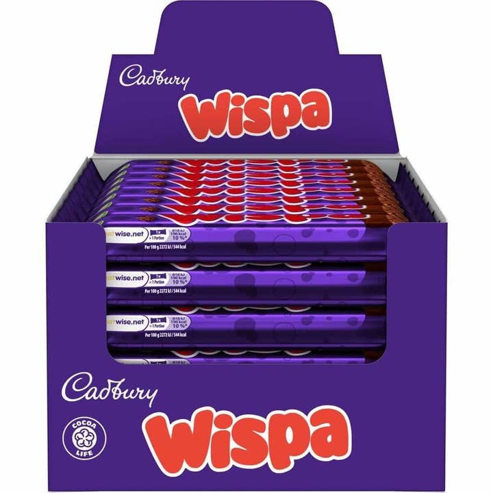 Global Bite Co - Wholesale Chocolate - Cadbury Wispa Chocolate Bar 48pck x 36g (Ireland)2