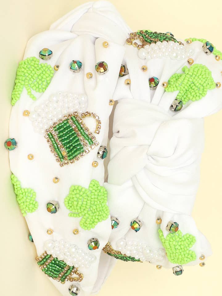 St. Patrick's Theme Jeweled Headband for wholesale by SP Sophia Collection