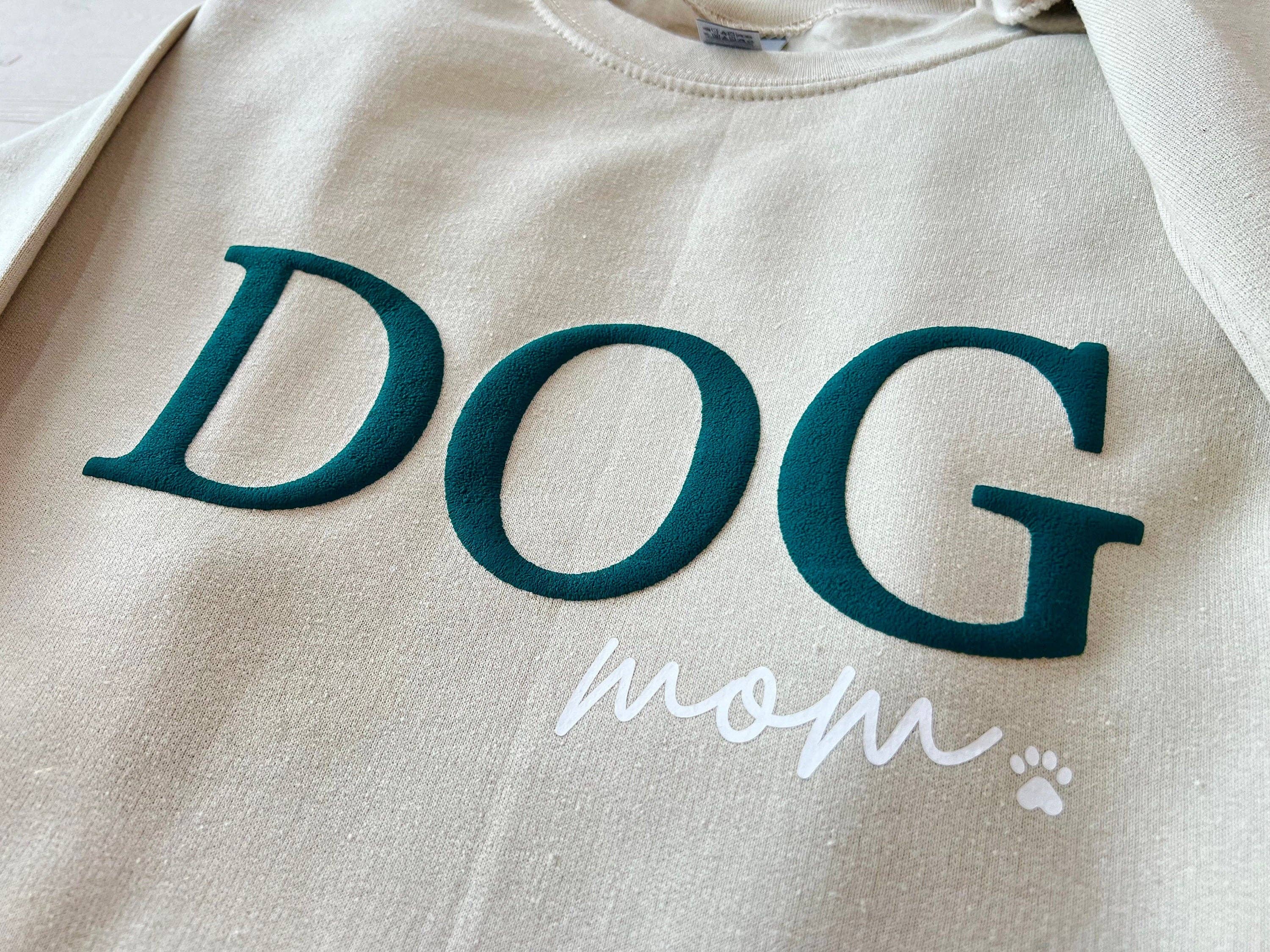 Up2ournecksinfabric - Wholesale Graphic Sweatshirt - Women's - Embossed Dog Mom Sweatshirt4