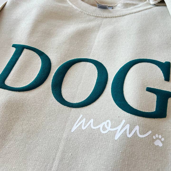 Up2ournecksinfabric - Wholesale Graphic Sweatshirt - Women's - Embossed Dog Mom Sweatshirt4