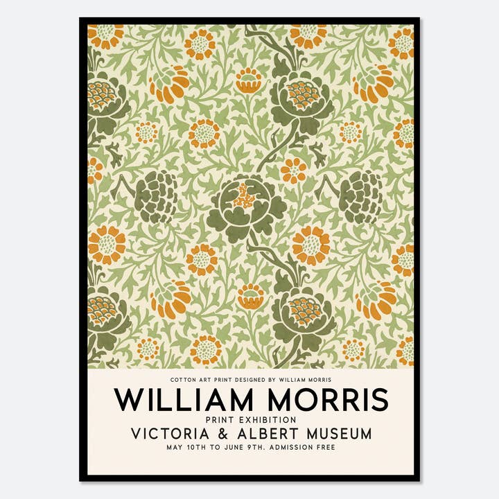 Sugar & Canvas - Wholesale Art Print - William Morris Grafton Pattern Vintage Poster Art Print W21