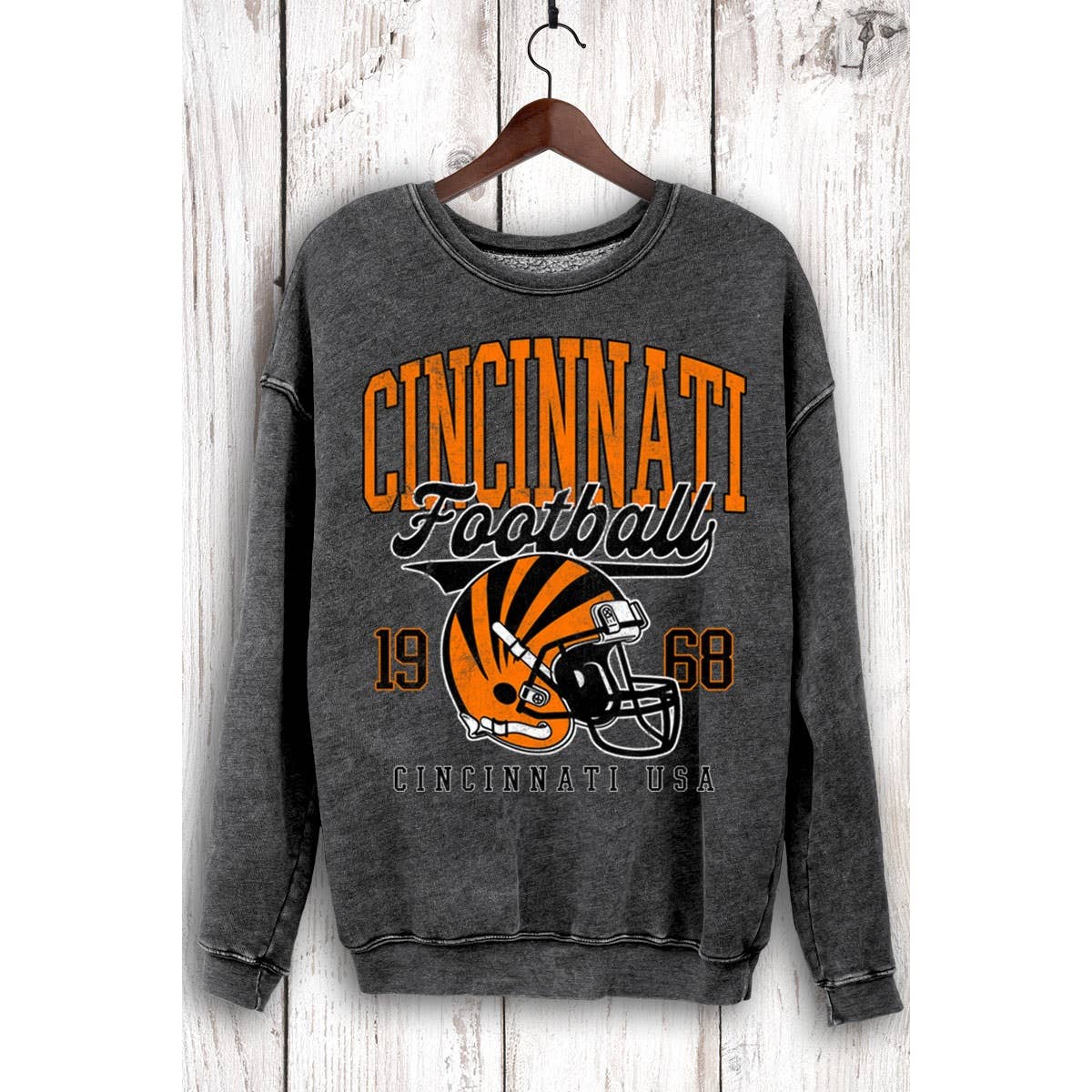 HRTandLUV – Großhandel Sweatshirt – Damen – CINCINNATI FOOTBALL MINERAL-SWEATSHIRTS0