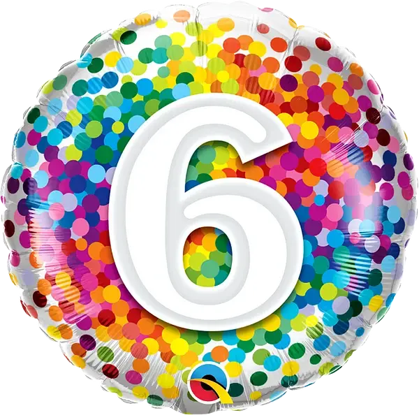 Party Hunterz LLC - Wholesale Balloon - 18" Round 6 Rainbow Confetti1
