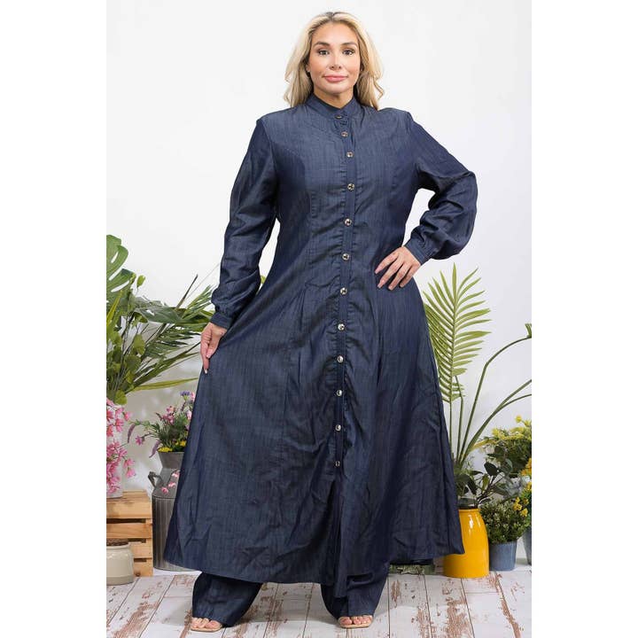 Plus Size Denim Two Pc Set for wholesale on Faire3