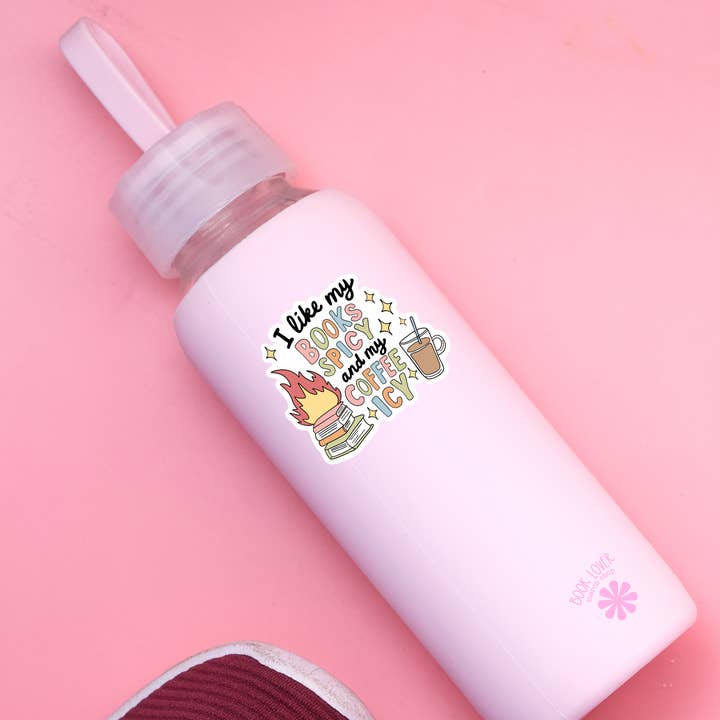 Book Lover Merch Shop - Wholesale Sticker - I Like My books Spicy and My Coffee Icy Stickers / Bookish2