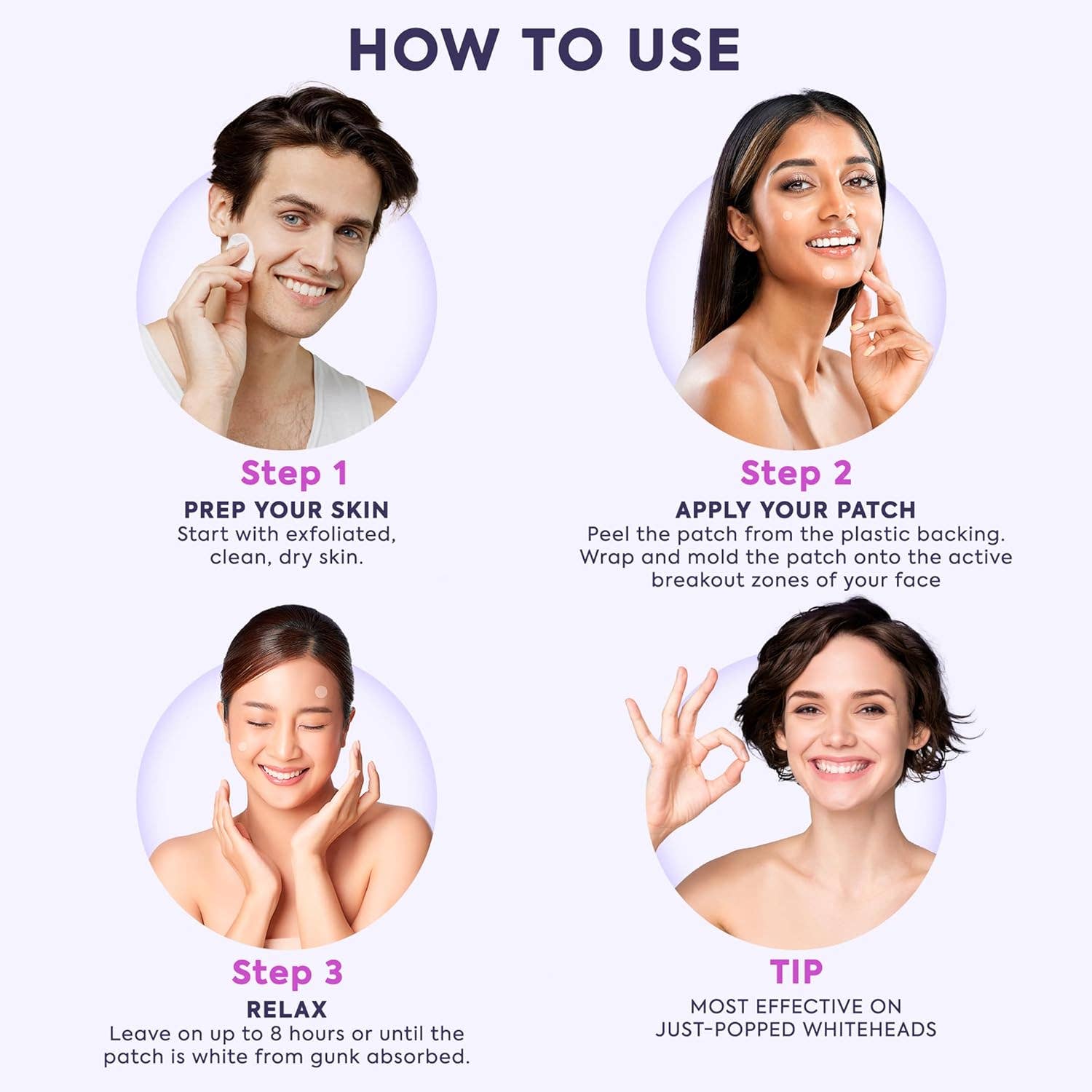 Livaclean - Wholesale Acne/Hydrocolloid Patch - 330CT Pimple Patches Hydrocolloid Patch Spot Treatment with Salicylic Acid, Tea Tree Oil & Calendula Oil - 4 Sizes2