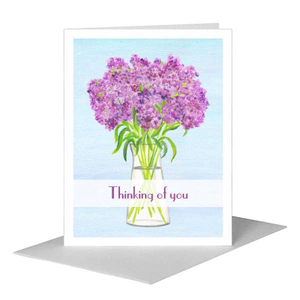 Tons de Ameixa, Cartão de Saudação (#8450D) por atacado de Printed Canvas