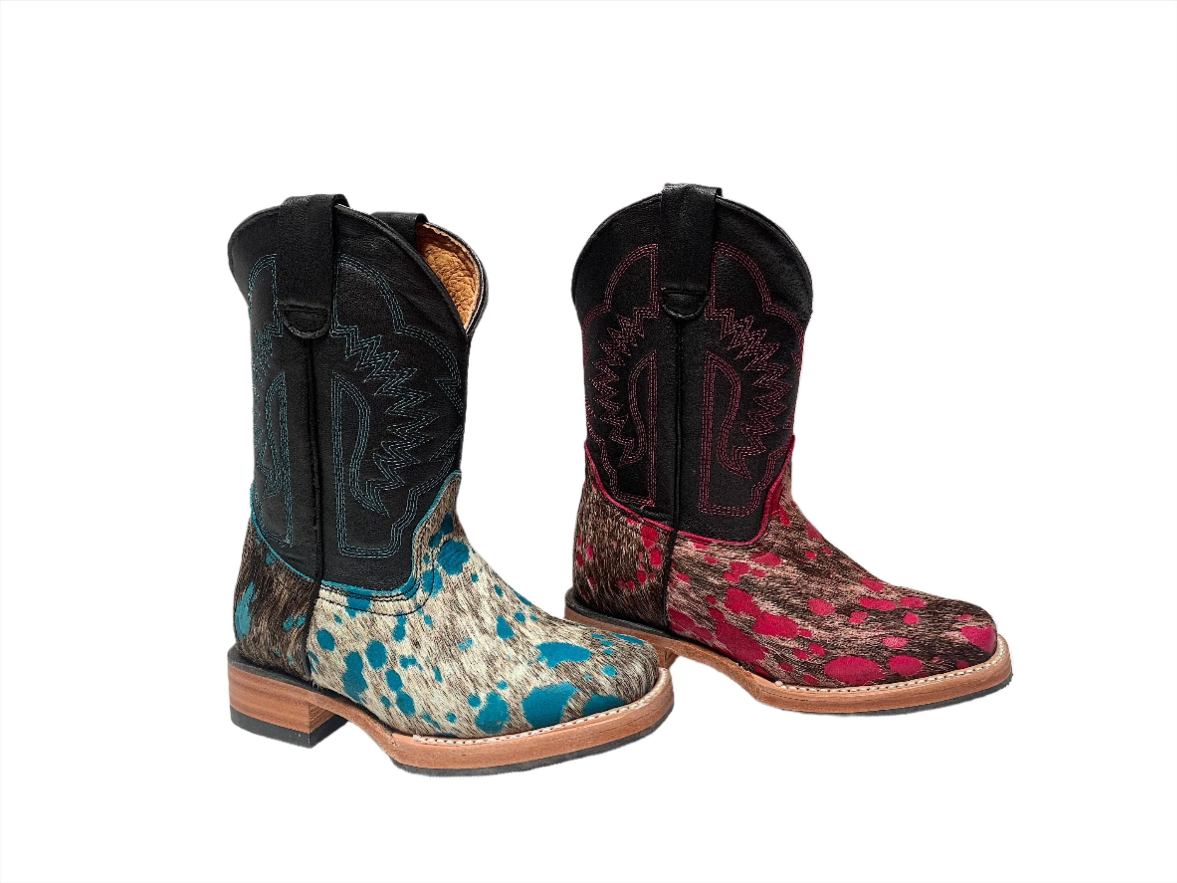 3501 TURQUOISE KIDS WIDE SQUARE BOOT for wholesale on Faire2