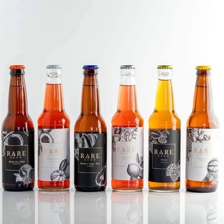 Rare Brew - Wholesale Non-Alcoholic Aperitif/Mocktail - Variety Pack Sparkling Tea Bottle - Wholesale