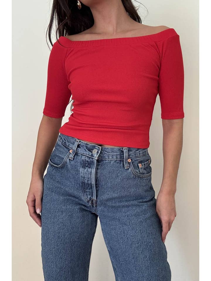 Off The Shoulder Crop Top for wholesale by Et Clet