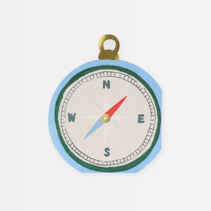 Outdoor Adventures Compass Napkins for wholesale by Meri Meri