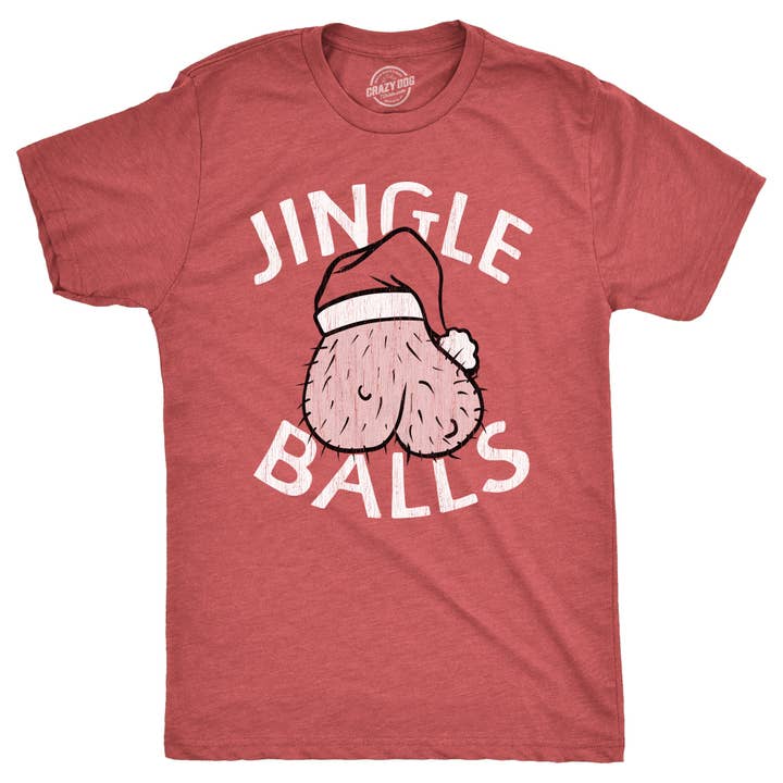 Jingle Balls Men's Tshirt Christmas Graphic Tee Western T for wholesale on Faire