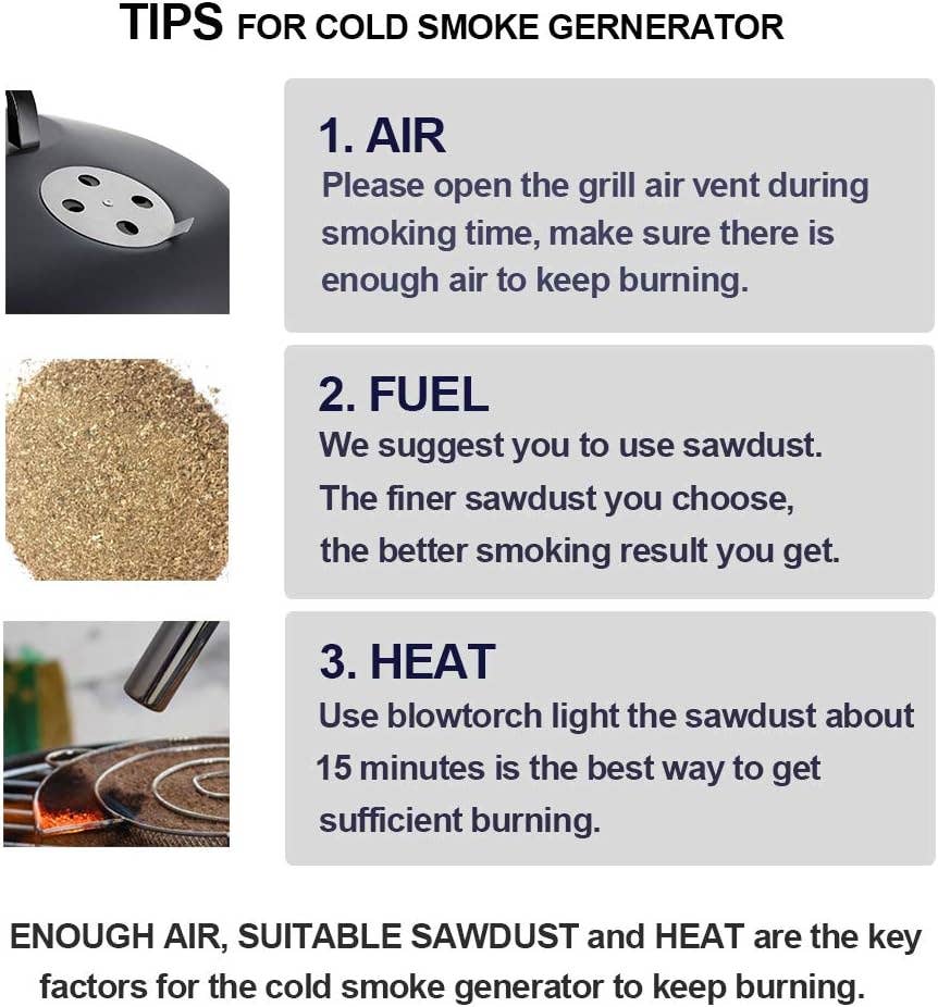 VIGOR - Wholesale Outdoor Grill Tools - Cold Smoke Circular Generator Barbecue Grill Cooking Tools1