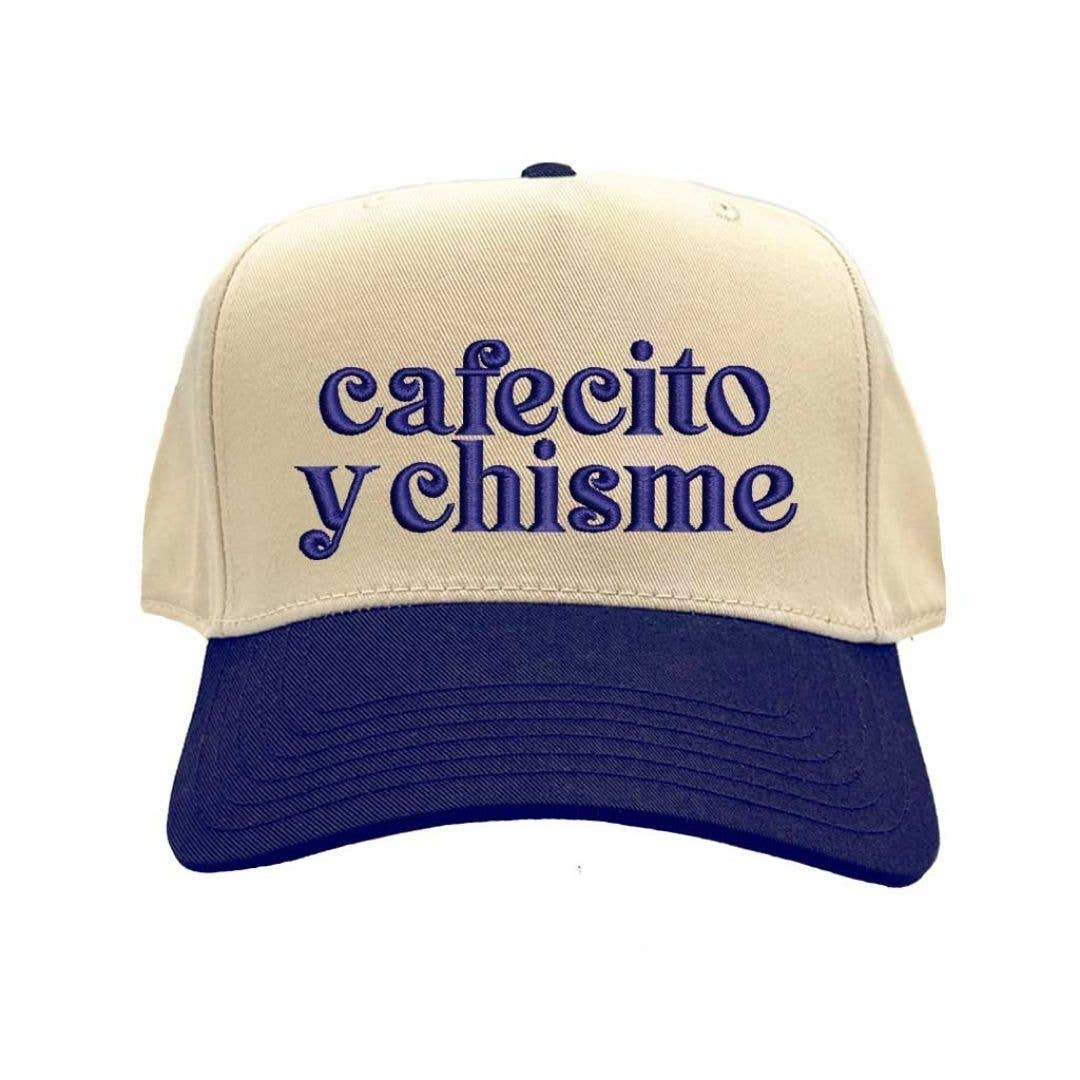 DSY Lifestyle - Wholesale Baseball Cap - Women's - Cafecito y Chisme Two-Tone Embroidered Baseball Hat6