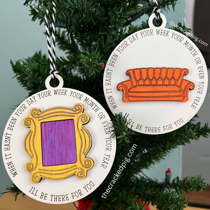 The Cracked Pig - Wholesale Ornament - Friends Themed Layered Ornaments