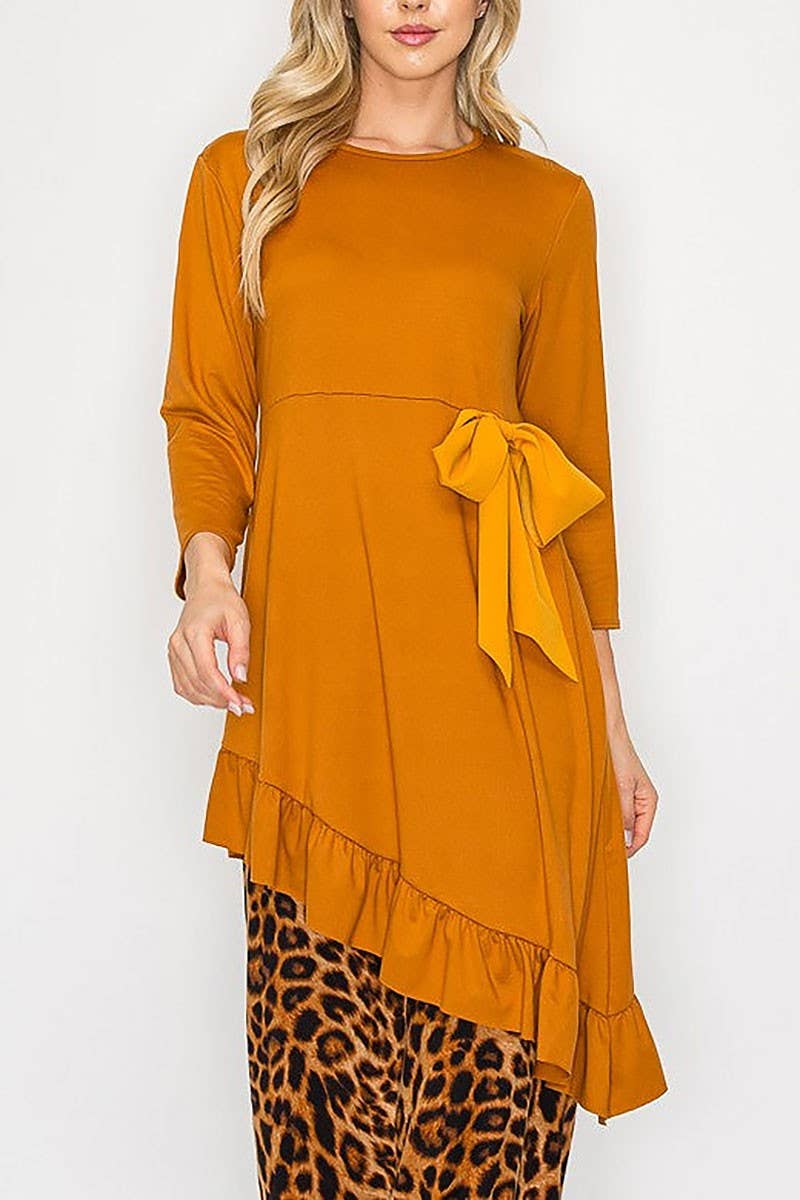 ROUSSEAU - Wholesale Tuniek - Dames - ASYMMETRISCHE GERUFFELDE TUNIEKTOP0