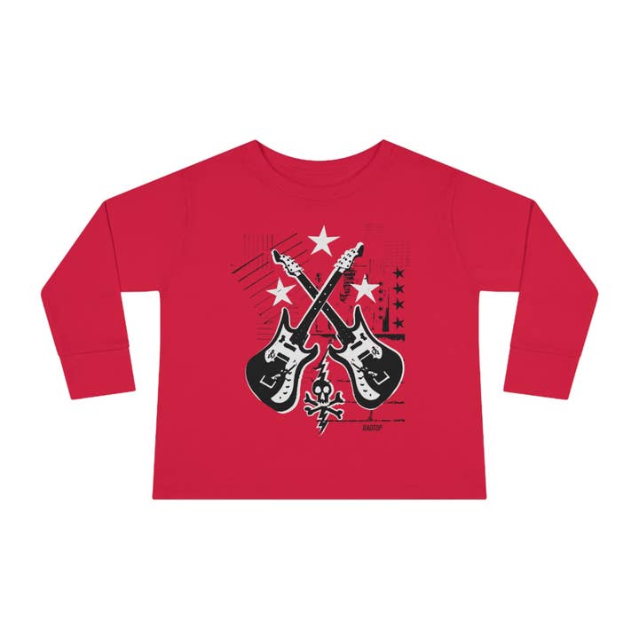 STARS N GUITARS - Camiseta de Manga Larga para Niños Pequeños para venta al por mayor de Ragtop Kids