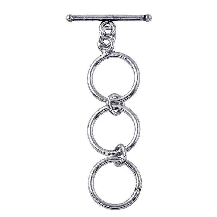 TSS-129 Sterling Silver Multi-Ring Toggle Clasp – Wholesale Jewelry Findings India for wholesale by Bali Designs