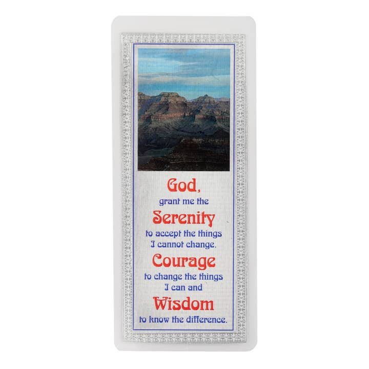 Serenity Prayer Card / Bookmark with pure 999 Silver edges for wholesale by Mantra4u
