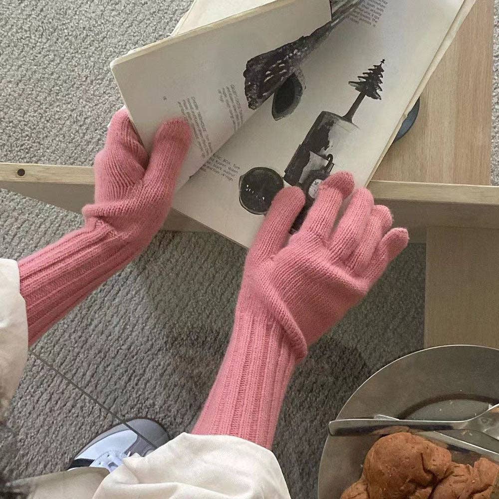 Funkyrel® Atzbranding Limited – Engroshandel Handsker - Dame – Vinterstrikkede handsker med lange ærmer4