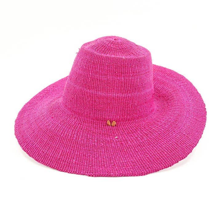 Colorful African Straw Sun Hat for wholesale by Gitzell FairTrade