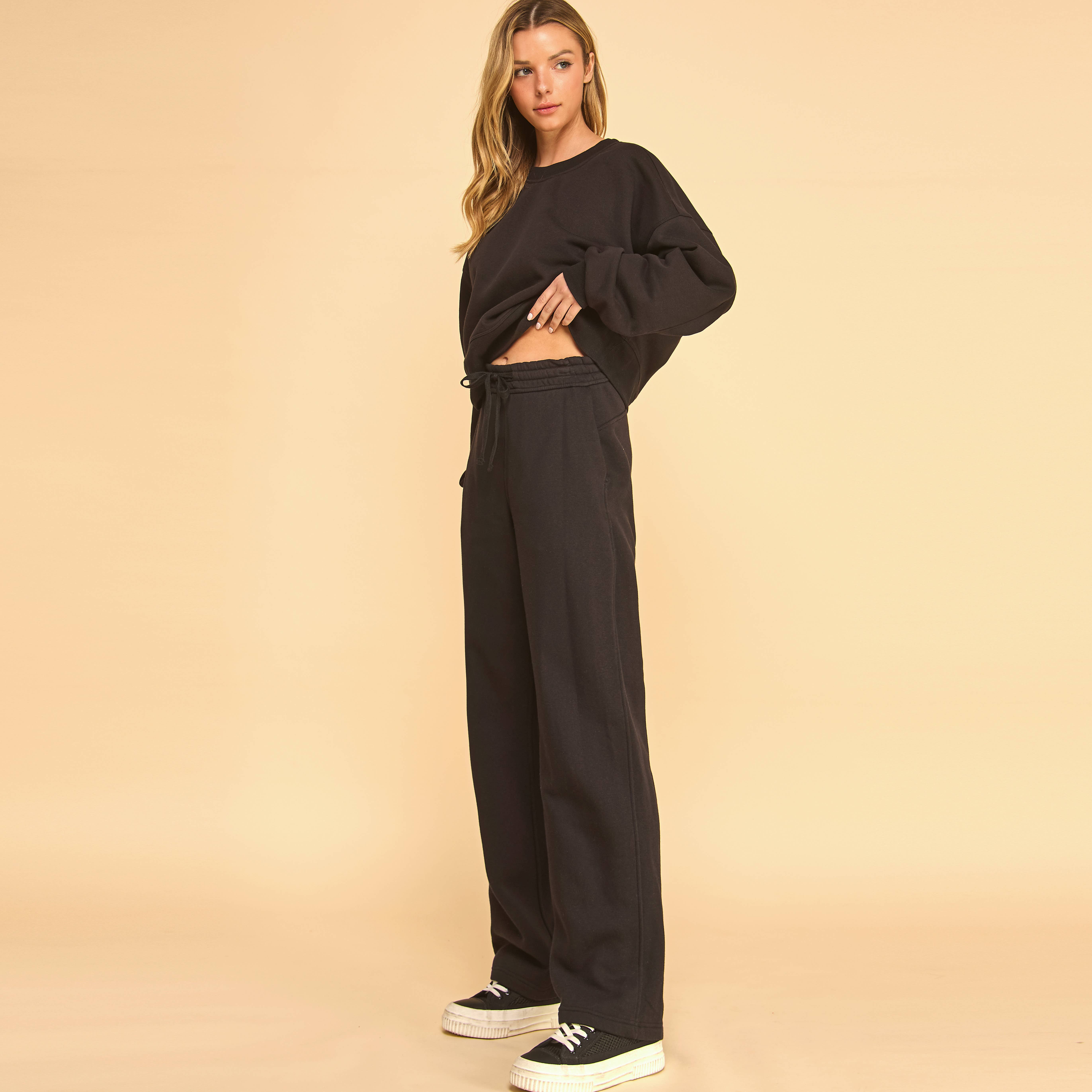 FREEZIA - Vente Sweat-shirt – femme - SWEAT-SHIRT COURT À COL ROND EN MOLLETON ULTRA DOUX-FZ000718