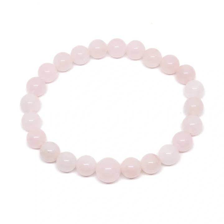 Rose Quartz Beaded Bracelet 8mm - Small Wrist for wholesale by Namu Baru Inc.