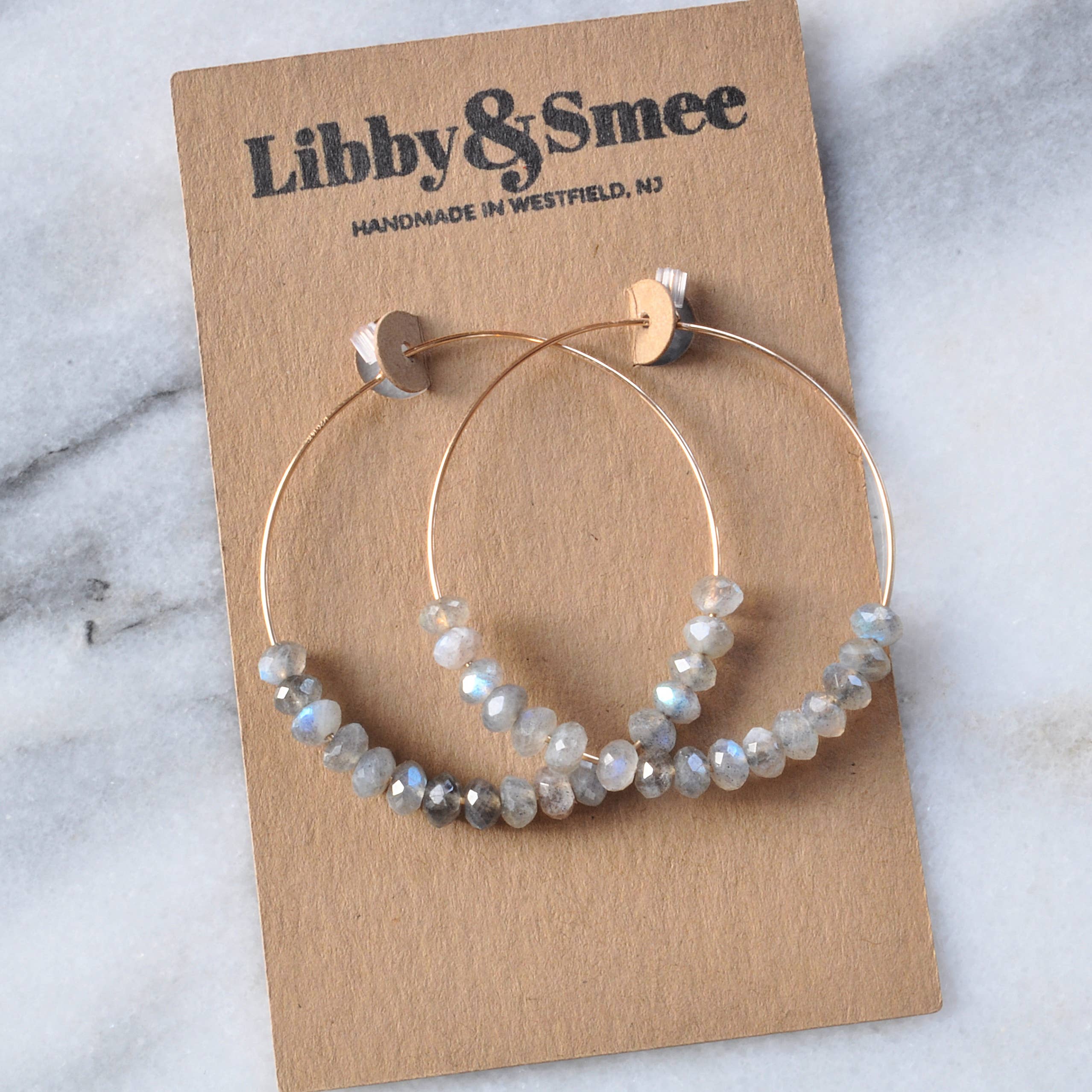 Libby & Smee - Vendita all'ingrosso Orecchini a cerchio - Orecchini a Cerchio in oro con grandi pietre preziose8