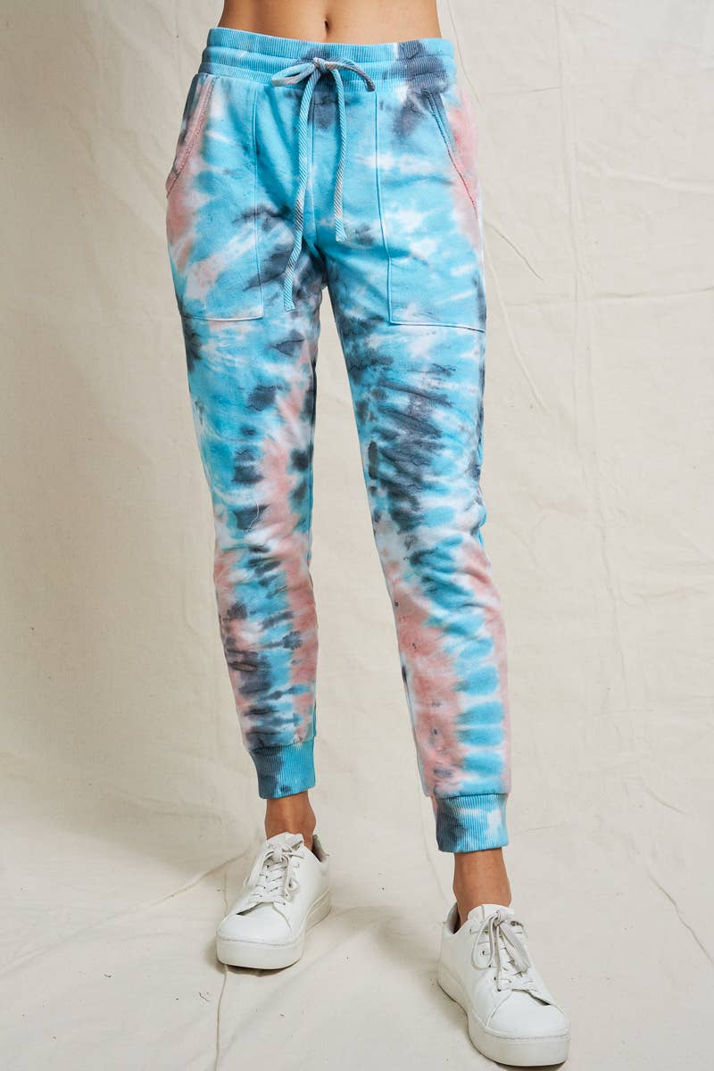 lalamia - Venta al por mayor Pantalones de chándal/cómodos - Mujer - MPT25291GD-BLUECOMBO2