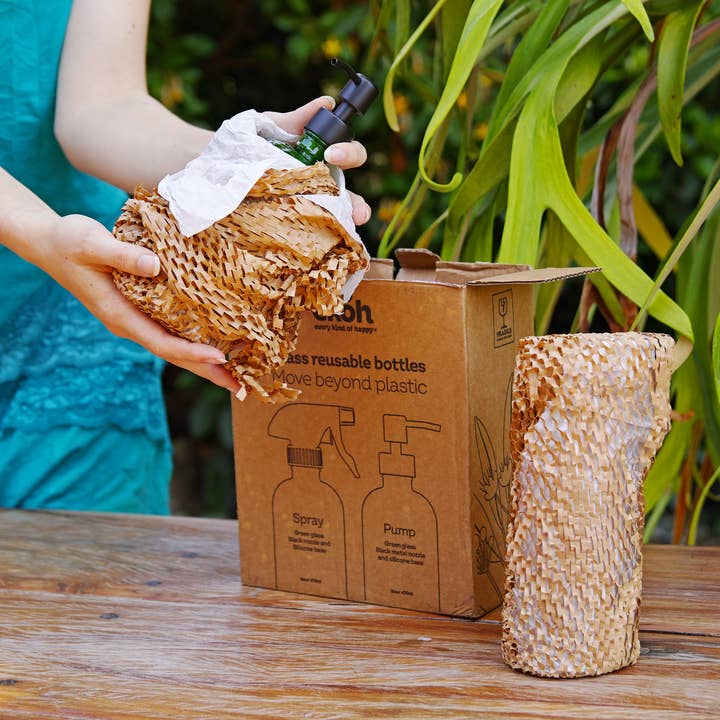 EKOH - Wholesale Spray Bottle - Green Glass Spray Bottles & Pump Dispenser 2pk - Refillable7