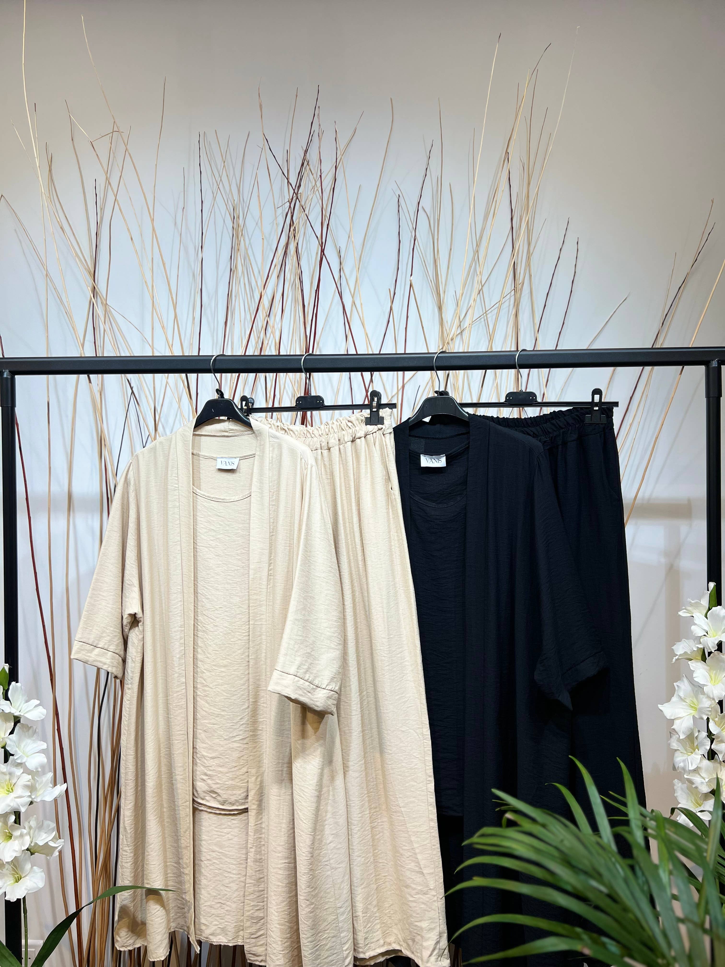 L'Emotion – wholesale Top & pants set (NOT Loungewear) – Women's – 3-Piece Set Kimono Tank Top Pants0