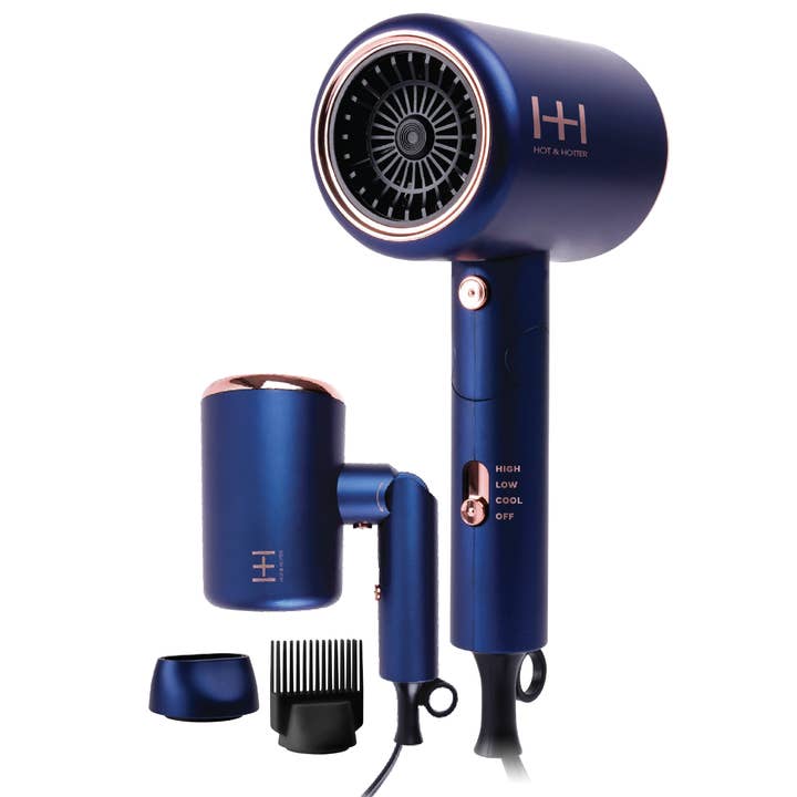 Annie International, Inc. - Wholesale Hair Dryer - Hot & Hotter Turbo 3500 Foldable Hair Dryer Blue3