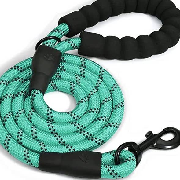Braided Rope Leash - Turquoise for wholesale by DOGGY TALES