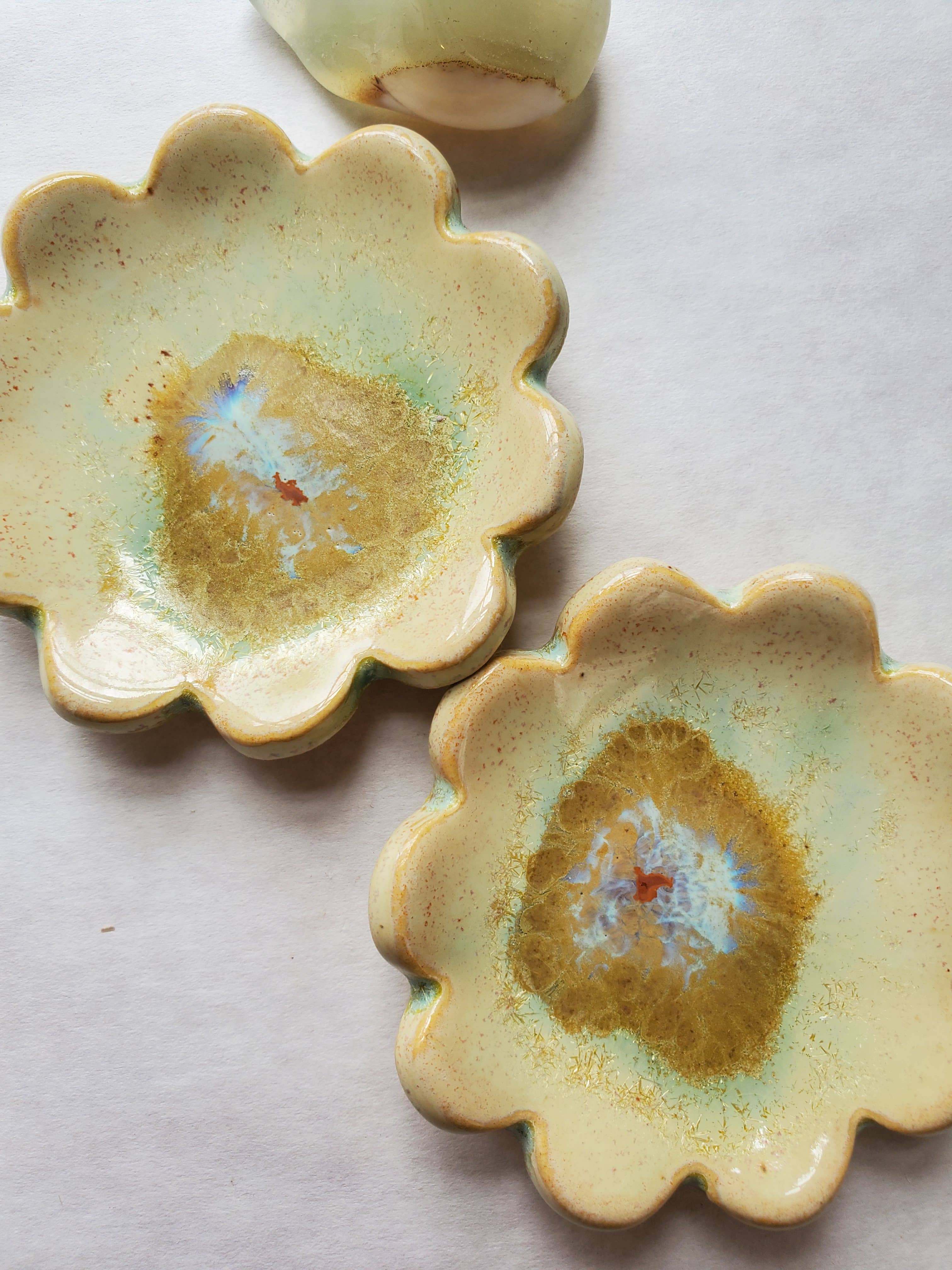 CURIOUS CLAY - Vendita all'ingrosso Portagioie - Piatto anello piccolo fiore10