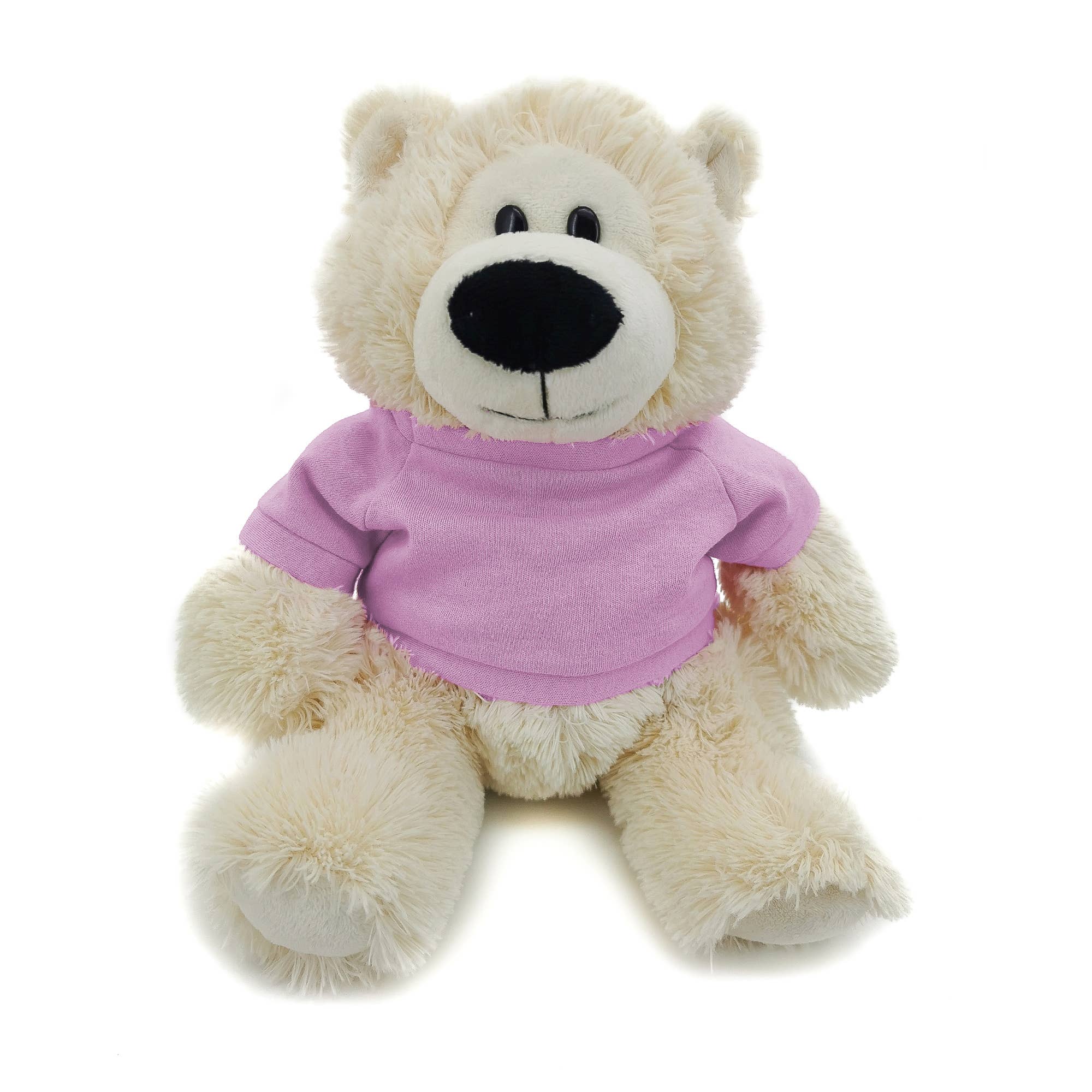 11" Cream Plush Bear in Custom T-shirts | Customizable Plush for wholesale on Faire9