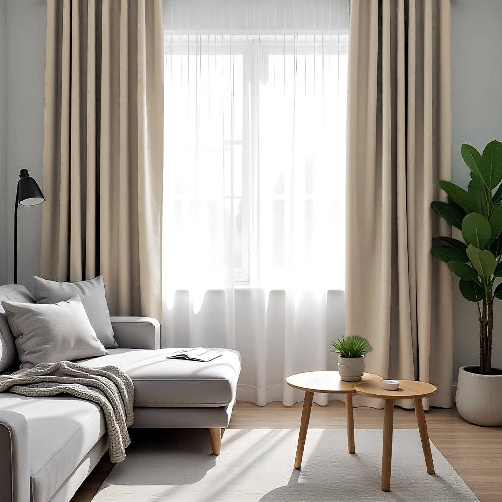 FLASHRUG LLC – wholesale Curtain – Blackout Beige Curtain1