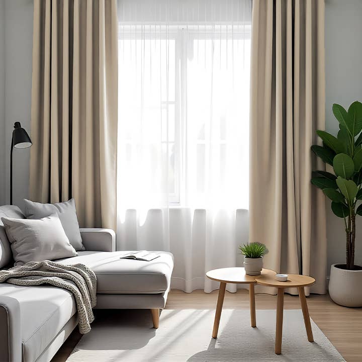 FLASHRUG LLC - Wholesale Curtain - Blackout Beige Curtain1