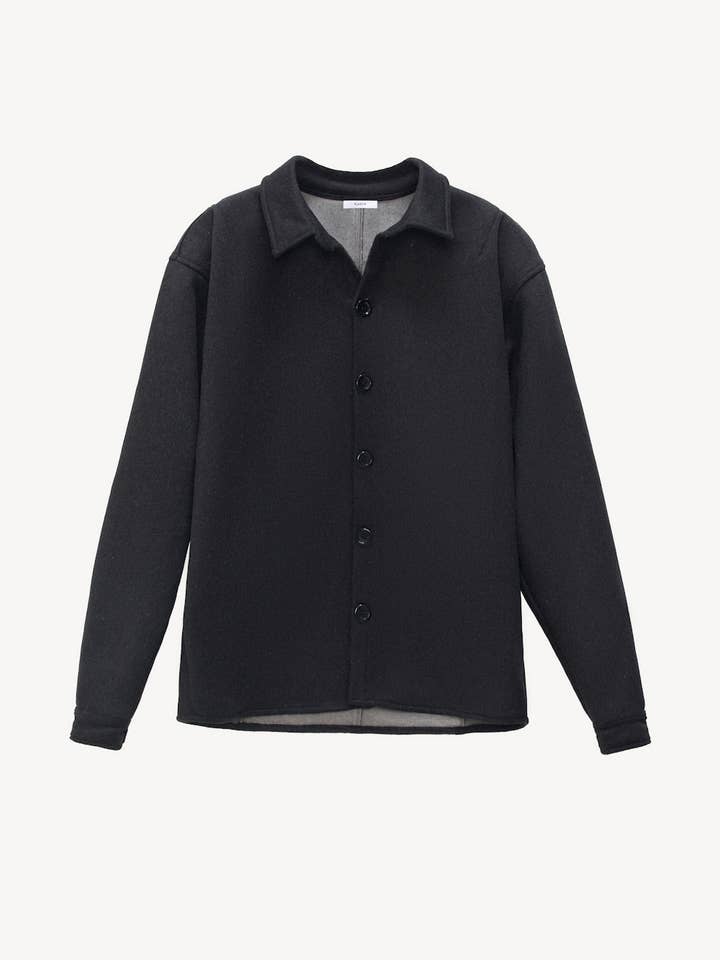 Richard Wool Shirt In Charcoal Grey for wholesale by Plastik
