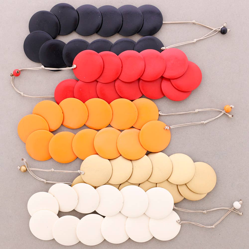 Sonata – Colar com missangas/pérolas por atacado – Gargantilha Contas Medalhas Madeira3