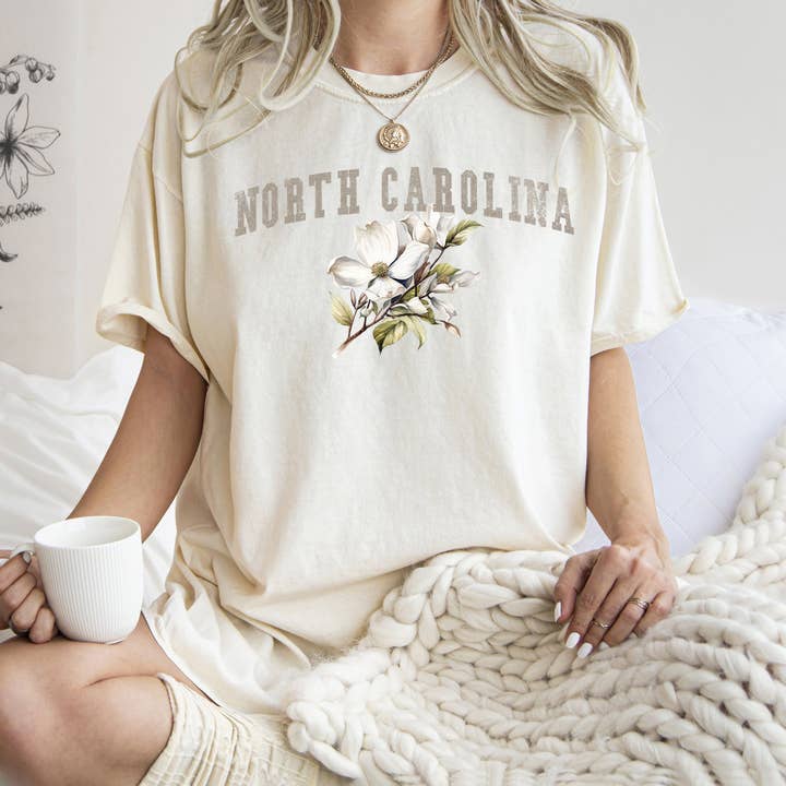 Refinery Number One LLC - Wholesale Screen Printed T-Shirt - Women's - North Carolina State Flower T-shirt
