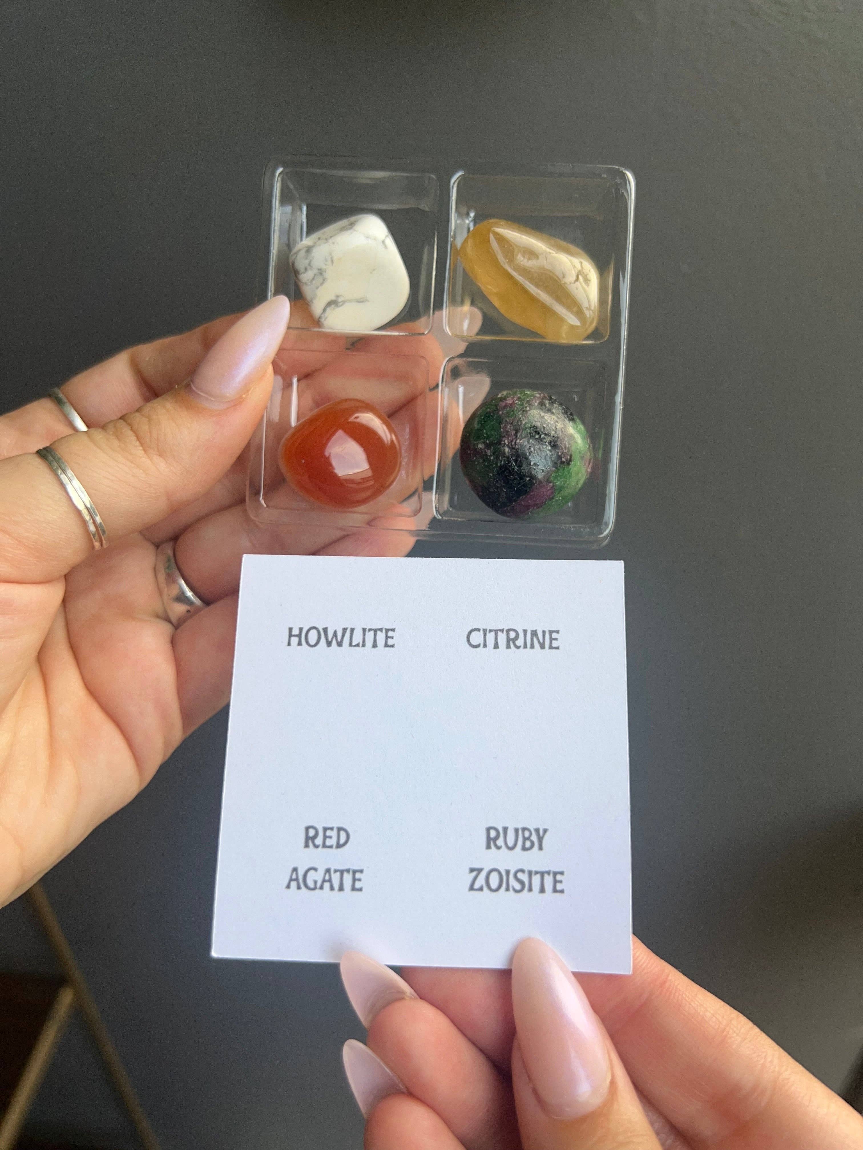 Sapphire & Sage - Wholesale Spiritual Stone/Crystal - Gemini Zodiac Tumbled Crystal Set - Healing & Communication 1