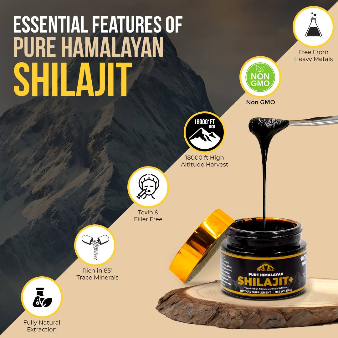 Vital Hill - Wholesale Oral Supplement/Vitamin - Vital Hill Premium Himalayan Shilajit - Energy Supplement3