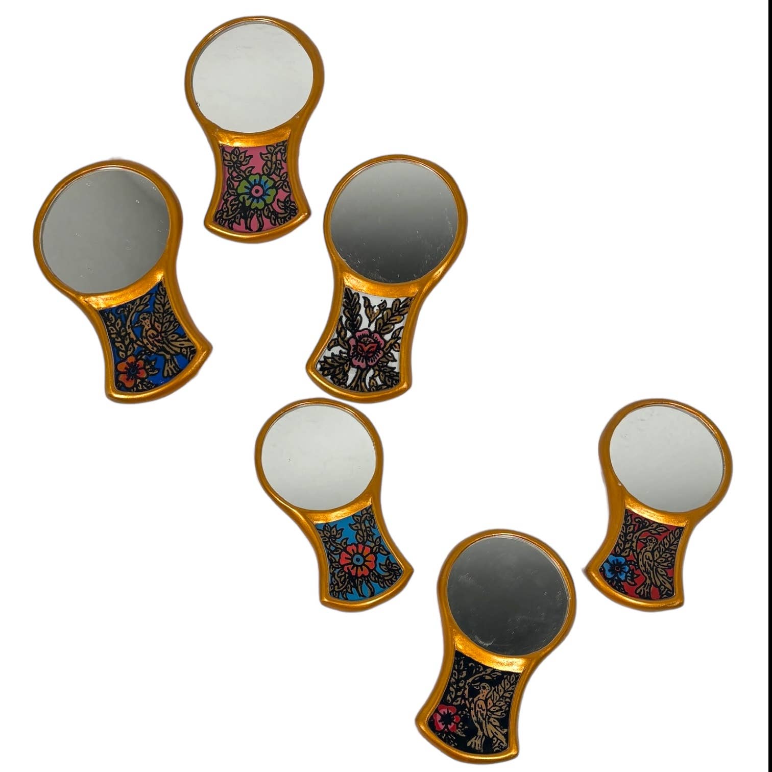 Zoe Artcrafts Corp. – Großhandel Taschenspiegel – Taschenspiegel mit Blumendekor – handlich und kompakt3