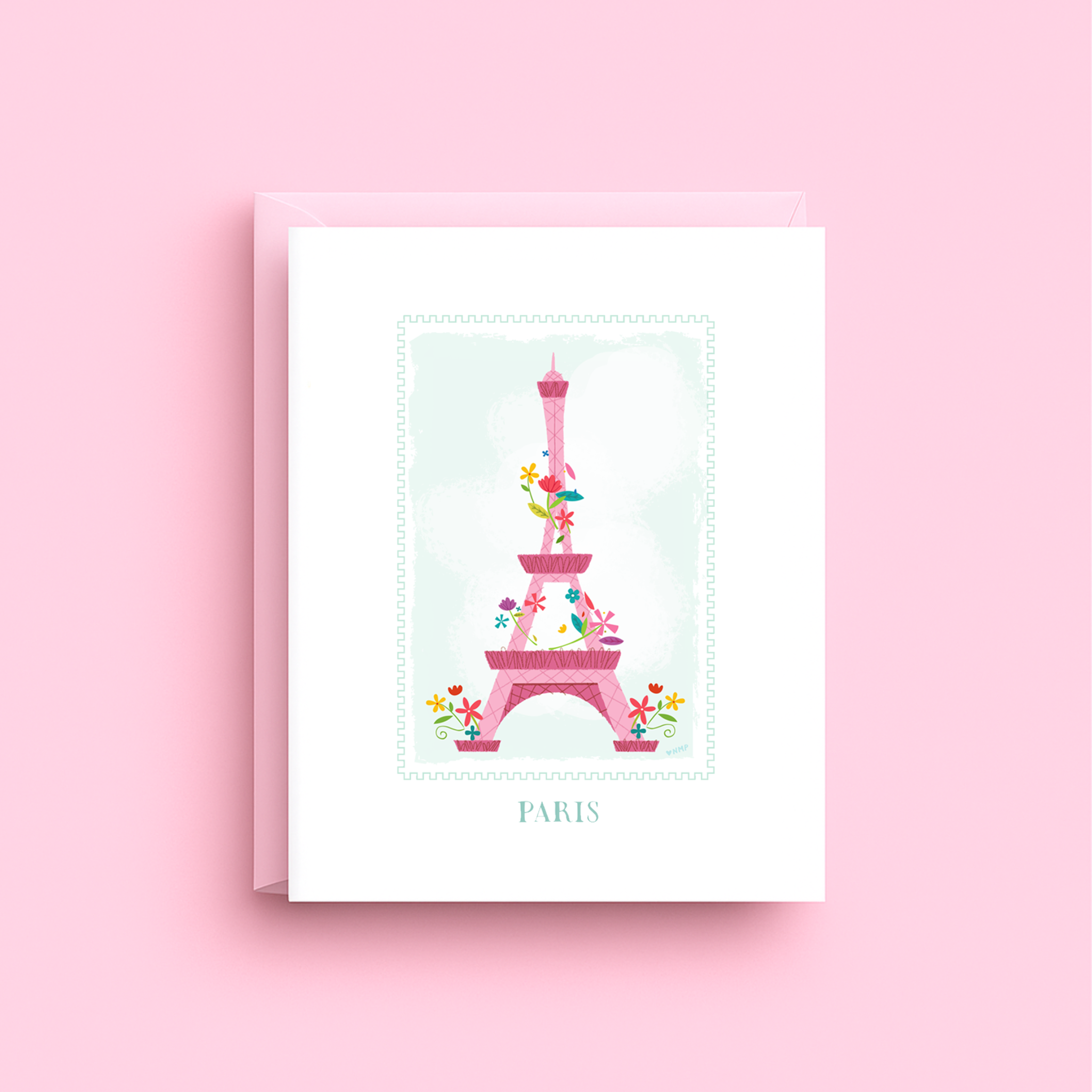 Nicole Marie Paperie - Wholesale Stationery/Notecard Set - Eiffel Tower - Paris Stationery Notecard (Boxed Set of 6)1