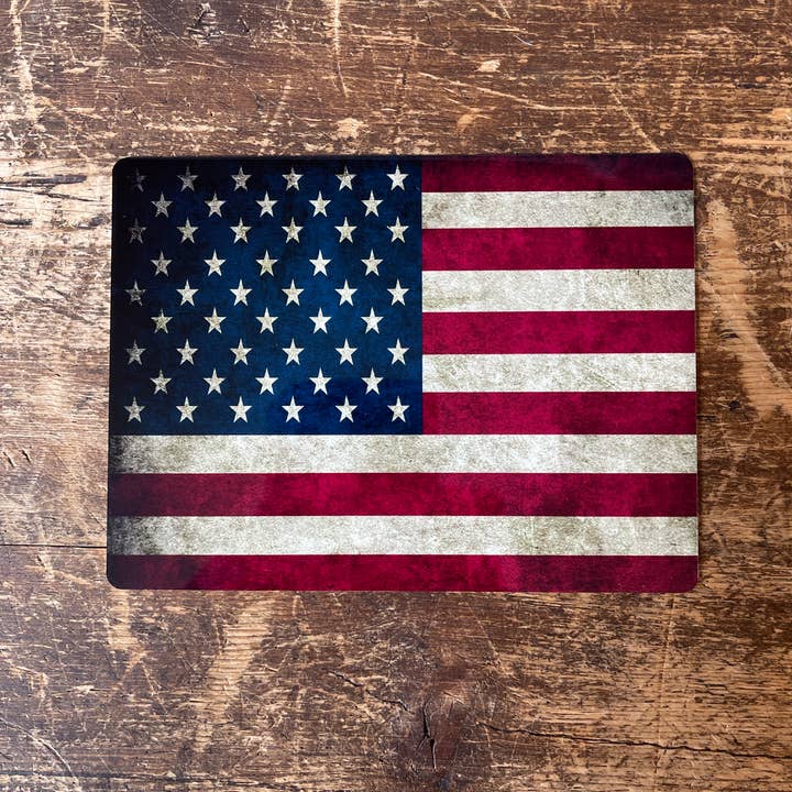 EUA America Flag Vintage - Placa de parede de viagem de metal por atacado de The British Metal Signs Company