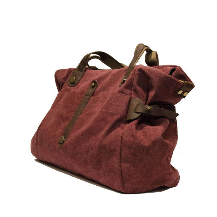 ZEDE PARIS - Wholesale Weekender Bag - Women's - SAINT-LAZARE - Weekend travel sports bag in canvas and leather30