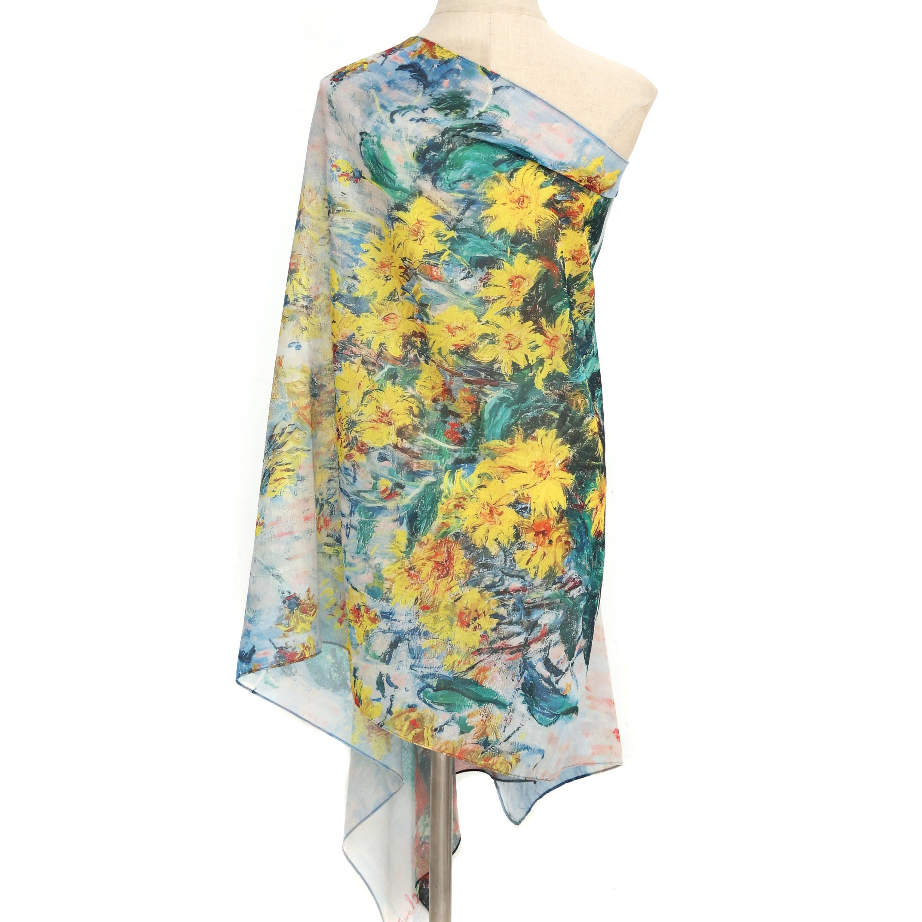 JC Sunny Fashion - Wholesale Scarf - Women's - JC0711152 Monet-Jerusalem Artichoke Flower Scarf2